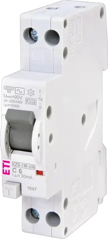 KZS-1M-UNI 1p+N AC C6/0.03