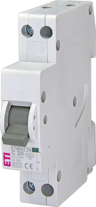 Attēls no ETIMAT 1N 1p+N C20 6kA