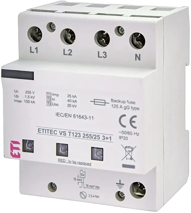 Attēls no ETITEC VS T123 255/25 3+1