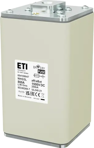 NHG3L aR/aBat 800A/1500V DC AL