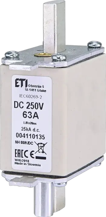 Attēls no NH00/K 63A/250V DC