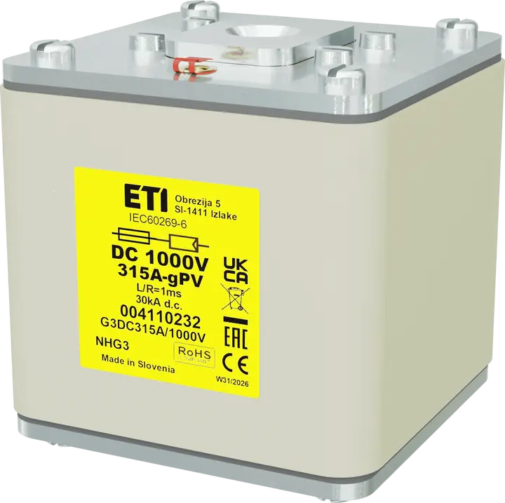 Attēls no NHG3 gPV 315A/1000V DC