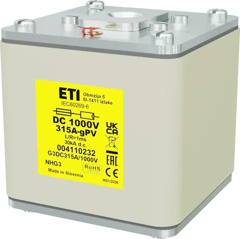 Attēls no NHG3 gPV 315A/1000V DC