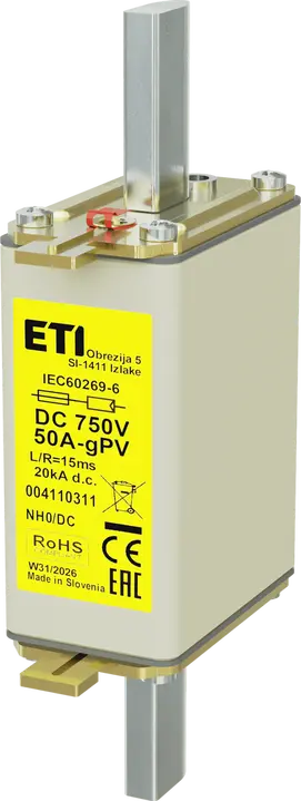 Attēls no *NH0 gPV 50A/750V DC
