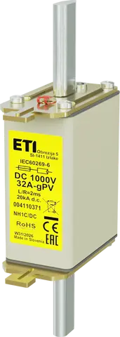 Attēls no NH1C gPV 32A/1000V DC