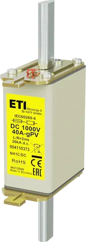 Attēls no NH1C gPV 40A/1000V DC