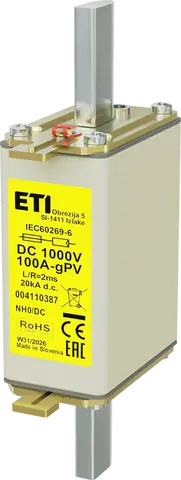 Attēls no NH0 gPV 100A/1000V DC