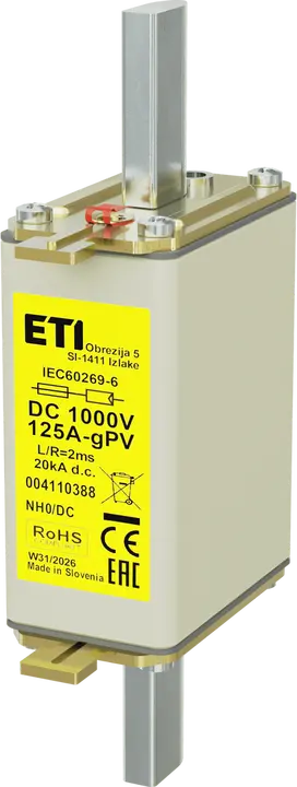Attēls no NH0 gPV 125A/1000V DC