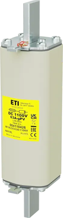 Attēls no NH1XL gPV 63A/1100V DC
