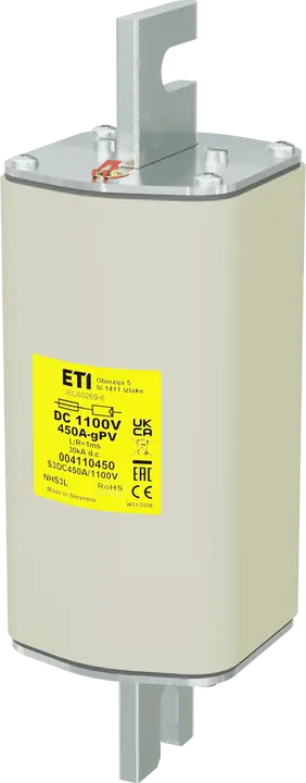 Attēls no NHS3L gPV 450A/1100V DC