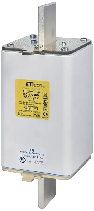 Attēls no NH3L gPV 500A/1500V DC UL