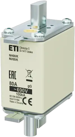 NH00/K gG 80A/690V