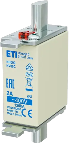 NH000 gG 2A/400V korr.