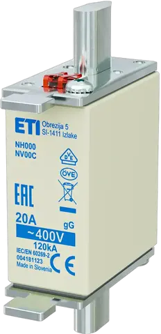 NH000 gG 20A/400V korr.