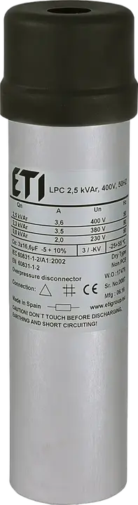 Attēls no LPC 2,5 kVAr, 400V, 50Hz