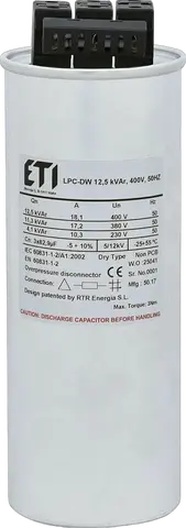 LPC-DW 12.5 kVAr, 400V, 50HZ
