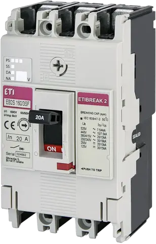 EB2S 160/3SF 20A 3p