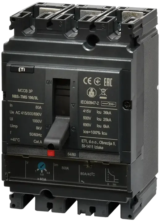 Attēls no NBS-TMS 100/3L  80A 3P