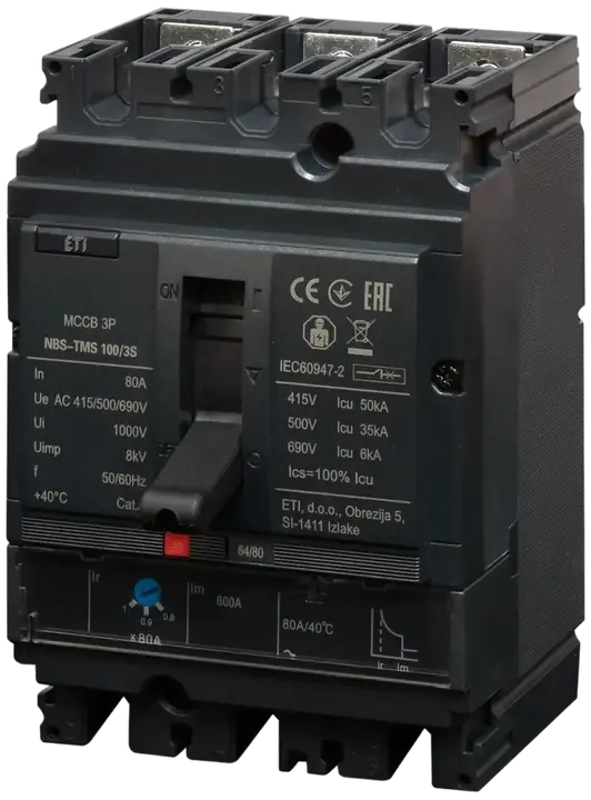 Attēls no NBS-TMS 100/3S  80A 3P
